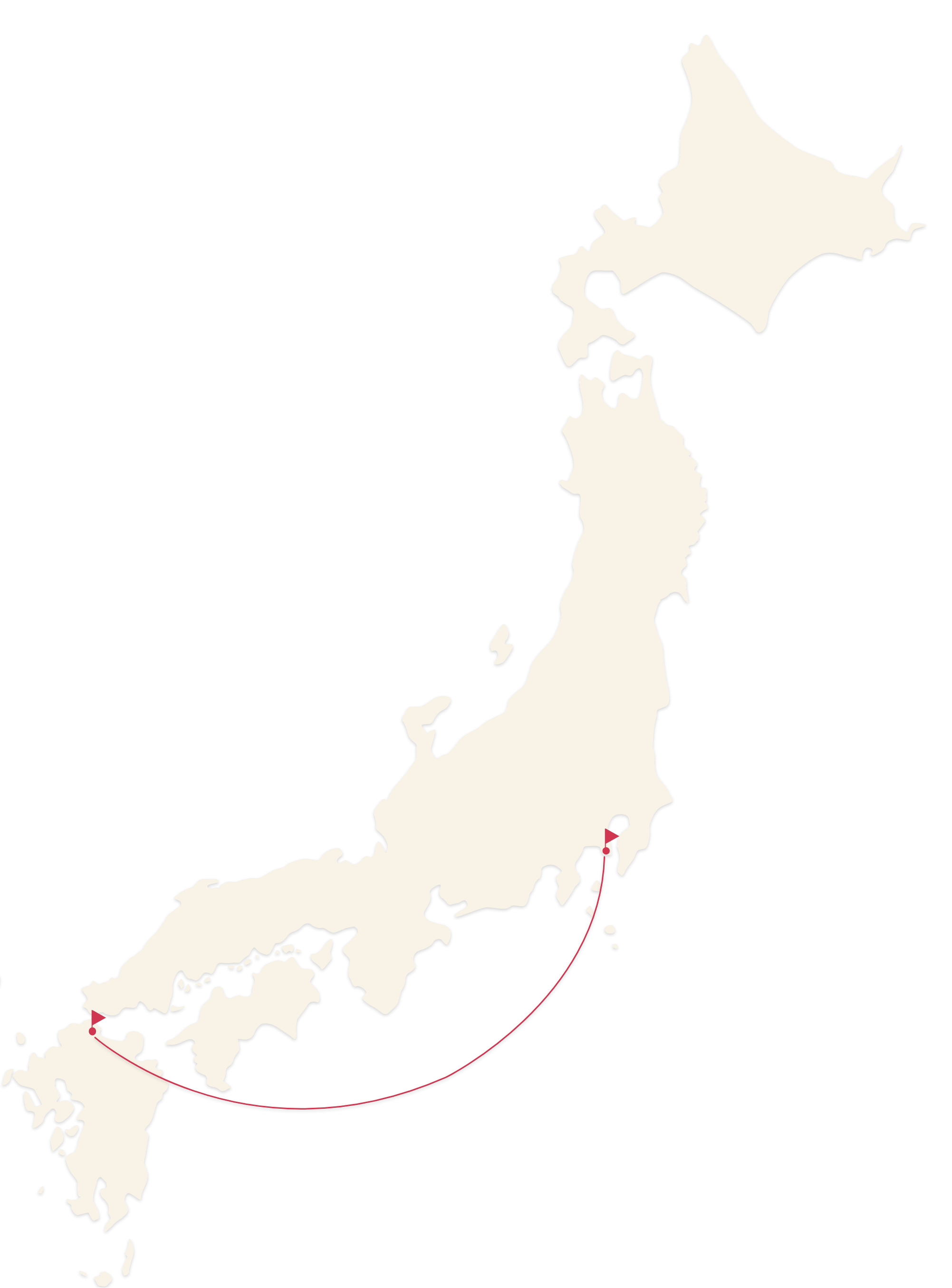 横須賀〜新門司間の航路図